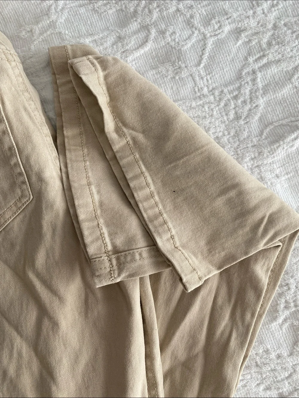 Justice Girls Khaki/Tan Pants with Embroidered Waistband